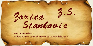 Zorica Stanković vizit kartica